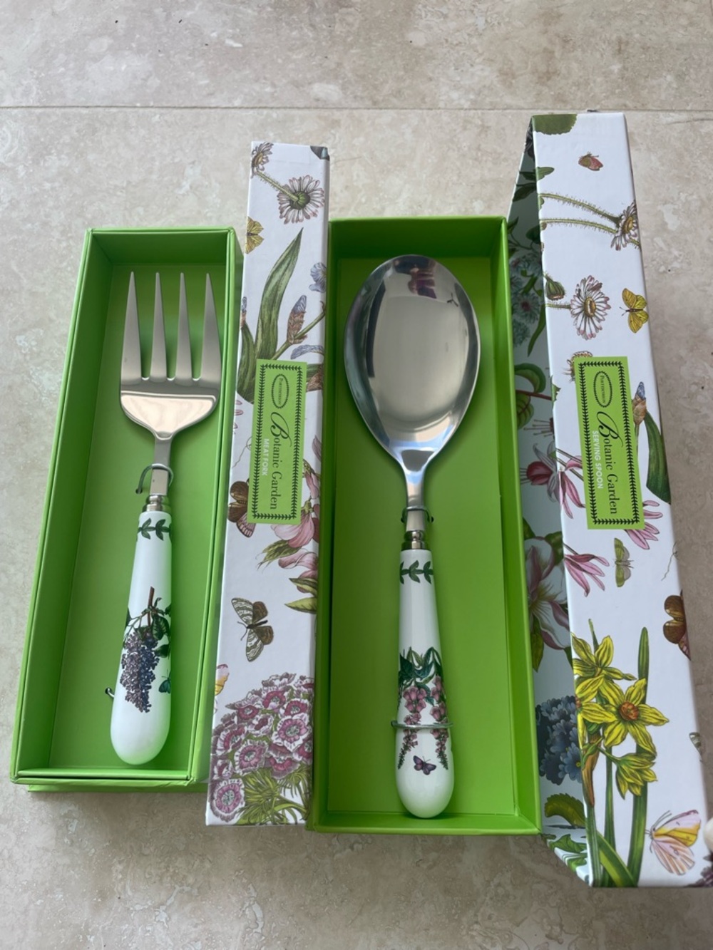 Portmeirion Botanical Garden Serving Spoon and Fork Set